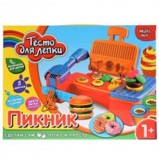 Набор теста для лепки Пикник MultiArt (Барбекю, 8цв теста*25гр, валик, аксесс.) в кор. B1638270-PD (24)